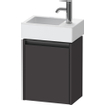Duravit Ketho 2 meuble bas pour lavabo avec 1 porte 36.4x23.8x44cm gauche, avec poignée graphite anthracite supermat SW772969
