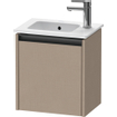 Duravit Ketho 2 meuble pour lave-mains avec 1 porte 41x29,2x44cm droite, avec poignée lin anthracite mat SW773052