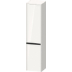 Duravit Ketho.2 Hoge kast 40x36x176cm 2 Linksdraaiende deuren Spaanplaat wit Hoogglans SW772451