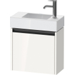 Duravit Ketho 2 meuble bas de lavabo avec 1 porte 48.4x23.8x44cm droite, avec poignée blanc brillant anthracite SW772017