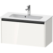 Duravit Ketho 2 meuble bas pour lavabo avec 1 tiroir 68x39x44cm avec poignée anthracite blanc brillant SW772361