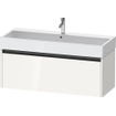 Duravit Ketho 2 meuble sous-lavabo avec 1 tiroir pour lavabo simple 118,4x46x44cm avec poignée anthracite blanc brillant SW772927