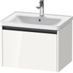 Duravit Ketho 2 meuble bas sous lavabo avec 1 tiroir 63.4x45.5x44cm avec poignée anthracite blanc brillant SW772329