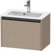 Duravit Ketho 2 meuble sous-lavabo avec 1 tiroir 61x39x44cm avec poignée anthracite Linnen mat SW772051
