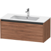 Duravit Ketho 2 meuble sous-lavabo avec 1 tiroir 101x48x44cm avec poignée noyer anthracite mat SW773157