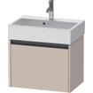 Duravit Ketho 2 meuble sous-lavabo avec 1 tiroir 58.4x39x44cm avec poignée taupe anthracite super mat SW773145