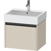Duravit Ketho 2 meuble sous-lavabo avec 1 tiroir 58.4x46x44cm avec poignée anthracite taupe supermat SW773128