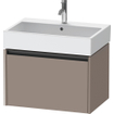 Duravit Ketho 2 meuble sous-lavabo avec 1 tiroir 68.4x46x44cm avec poignée anthracite basalt mat SW772206