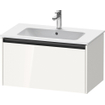 Duravit Ketho 2 meuble sous-lavabo avec 1 tiroir 81x48x44cm avec poignée anthracite blanc brillant SW772926