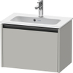 Duravit Ketho 2 meuble sous-lavabo avec 1 tiroir 61x39x44cm avec poignée gris béton anthracite mat SW772665