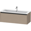 Duravit Ketho 2 meuble sous-lavabo avec 1 tiroir pour lavabo simple 121x48x44cm avec poignée anthracite Lin Lin mat SW772112
