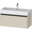 Duravit Ketho 2 meuble sous-lavabo avec 1 tiroir 98.4x46x44cm avec poignée taupe anthracite super mat SW772074