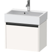Duravit Ketho 2 meuble sous-lavabo avec 1 tiroir 58.4x39x44cm avec poignée anthracite blanc super mat SW772733