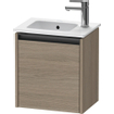 Duravit Ketho 2 meuble de lavabo avec 1 porte 41x29.2x44cm gauche, avec poignée chêne anthracite terra mat SW773013