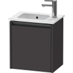 Duravit Ketho 2 meuble de lavabo pour lave-mains avec 1 porte 41x29.2x44cm droite, avec poignée graphite anthracite supermat SW772338