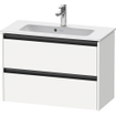 Duravit Ketho 2 meuble sous-lavabo avec 2 tiroirs 81x39x54,9cm avec poignées anthracite blanc mat SW772072