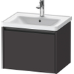 Duravit ketho 2 meuble sous lavabo avec 1 tiroir 58.4x45.5x44cm avec poignée anthracite graphite super mat SW772964