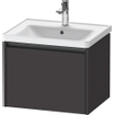 Duravit Ketho 2 meuble sous-lavabo avec 1 tiroir 58.4x45.5x44cm avec poignée anthracite graphite supermat SW772964