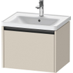 Duravit Ketho 2 meuble sous-lavabo avec 1 tiroir 58.4x45.5x44cm avec poignée anthracite taupe supermat SW773134
