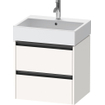 Duravit Ketho 2 meuble sous-lavabo - 2 tiroirs - 58.4x46x54.9cm - poignées anthracite - blanc super mat SW772759