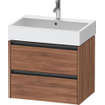 Duravit Ketho 2 meuble sous-lavabo avec 2 tiroirs 68.4x46x54.9cm avec poignées noyer anthracite mat SW773158
