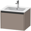 Duravit Ketho 2 meuble bas sous lavabo avec 1 tiroir 61x48x44cm avec poignée basalte anthracite mat SW771907