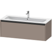 Duravit Ketho 2 Meuble sous-lavabo avec 1 tiroir pour lavabo simple 121x48x44cm avec poignée anthracite basalte mat SW772679