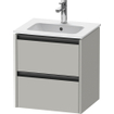 Duravit Ketho.2 meuble sous-lavabo 51x42x54.9cm adapté pour 1 lavabo Panneau de particules Gris béton Mat SW772653