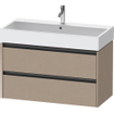Duravit Ketho 2 meuble sous-lavabo avec 2 tiroirs 98.4x46x54.9cm avec poignées anthracite Lin mat SW773066