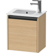 Duravit Ketho 2 meuble lave-mains avec 1 porte 41x29,2x44cm droite, avec poignée chêne naturel mat anthracite SW771883