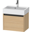 Duravit Ketho 2 meuble sous-lavabo avec 1 tiroir 58.4x39x44cm avec poignée anthracite chêne naturel mat SW772789