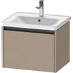Duravit Ketho 2 meuble sous-lavabo avec 1 tiroir 58.4x45.5x44cm avec poignée anthracite Linnen mat SW772098