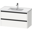 Duravit Ketho 2 meuble sous-lavabo avec 2 tiroirs 98.4x45.5x54.9cm avec poignées anthracite blanc mat SW771895