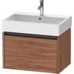 Duravit Ketho 2 meuble sous-lavabo avec 1 tiroir 68.4x46x44cm avec poignée noyer anthracite mat SW773092