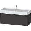 Duravit Ketho 2 meuble sous-lavabo avec 1 tiroir pour lavabo simple 118.4x46x44cm avec poignée graphite anthracite super mat SW772971
