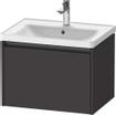 Duravit ketho 2 meuble sous lavabo avec 1 tiroir 63.4x45.5x44cm avec poignée anthracite graphite super mat SW772092