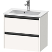 Duravit Ketho 2 meuble sous-lavabo avec 2 tiroirs 61x39x54,9cm avec poignées anthracite blanc super mat SW772905