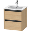 Duravit Ketho.2 meuble sous-lavabo 51x42x54,9cm adapté pour 1 vasque Panneau de particules Chêne naturel Mat SW772798