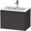 Duravit Ketho 2 meuble sous-lavabo avec 1 tiroir 61x39x44cm avec poignée graphite anthracite super mat SW772951