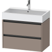 Duravit Ketho 2 meuble sous-lavabo avec 2 tiroirs 78.4x46x54.9cm avec poignées basalte anthracite mat SW772686