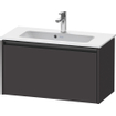 Duravit Ketho 2 meuble sous-lavabo avec 1 tiroir 68x39x44cm avec poignée anthracite graphite supermat SW772041