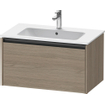 Duravit Ketho 2 meuble sous-lavabo avec 1 tiroir 81x48x44cm avec poignée chêne anthracite terra mat SW773031