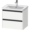 Duravit Ketho 2 meuble sous-lavabo avec 2 tiroirs 63.4x45.5x54.9cm avec poignées anthracite blanc mat SW772304