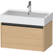 Duravit Ketho 2 meuble sous-lavabo avec 1 tiroir 78,4x46x44cm avec poignée chêne naturel mat anthracite SW772770