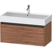 Duravit Ketho 2 meuble sous-lavabo avec 1 tiroir 98.4x46x44cm avec poignée noyer mat anthracite SW773089