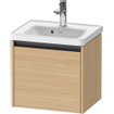 Duravit Ketho 2 meuble sous-lavabo avec 1 tiroir 48.4x37.5x44cm avec poignée chêne naturel mat anthracite SW772034