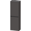 Duravit Ketho.2 Armoire mi-haute 40x24x132cm 2 Portes battantes à gauche Panneau de particules Graphite Mat SW772078