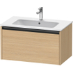 Duravit Ketho 2 meuble sous-lavabo avec 1 tiroir 81x48x44cm avec poignée chêne naturel mat anthracite SW772781