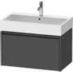 Duravit Ketho 2 meuble bas pour lavabo avec 1 tiroir 78.4x46x44cm avec poignée anthracite graphite mat SW772992