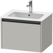 Duravit Ketho 2 meuble sous-lavabo avec 1 tiroir 61x48x44cm avec poignée gris béton anthracite mat SW772184